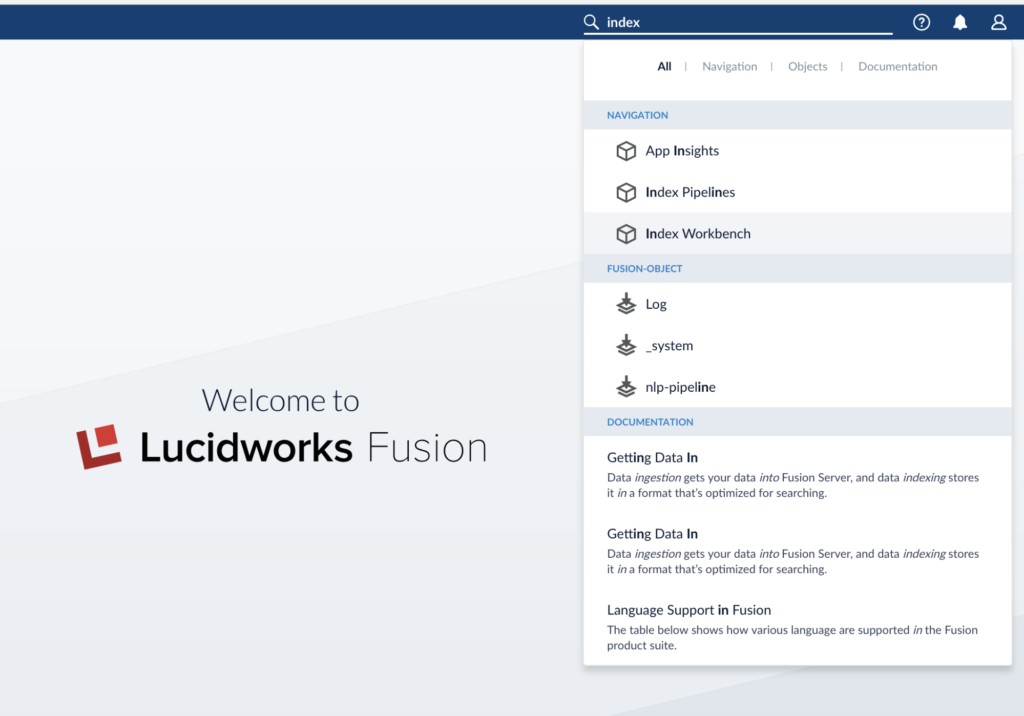 Fusion welcome screen
