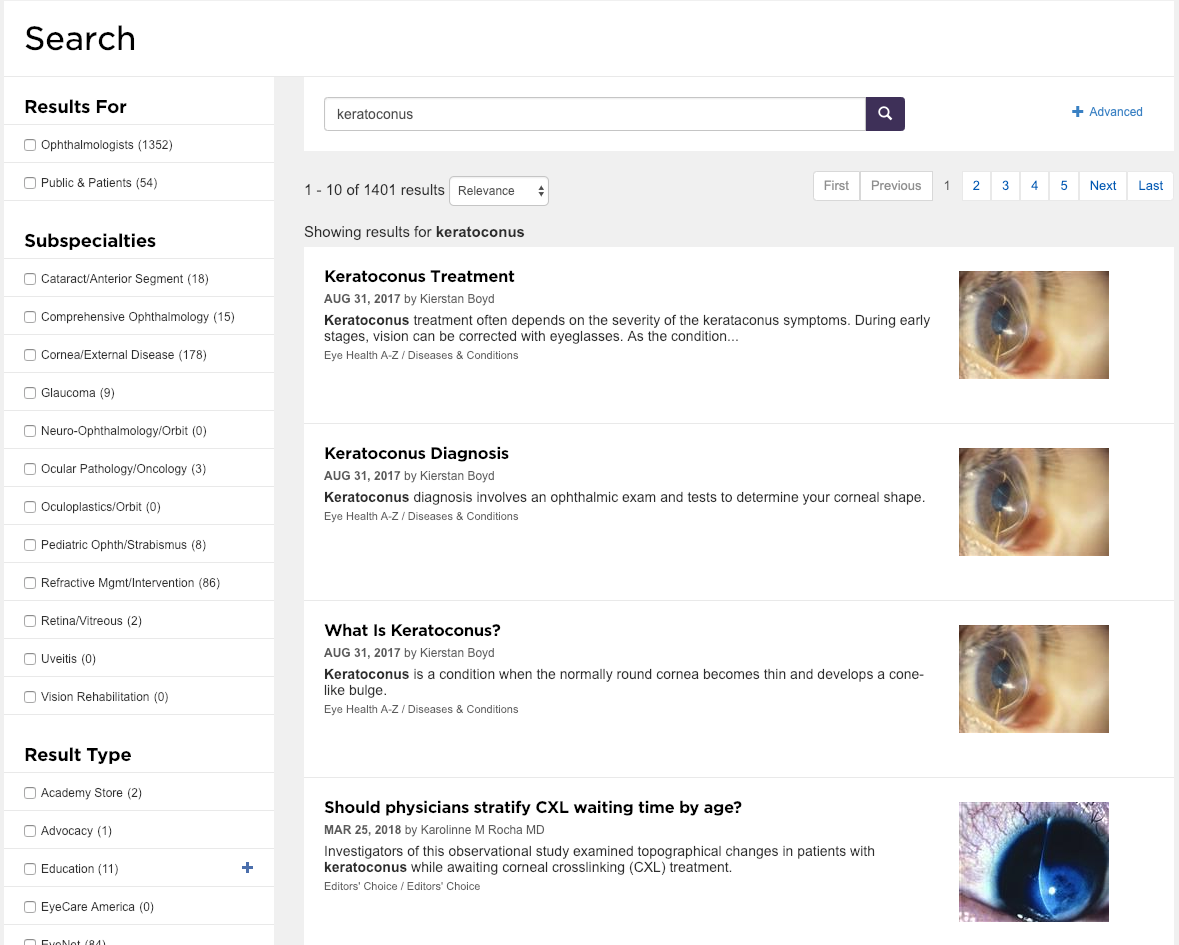 Enforme Interactive search screenshot