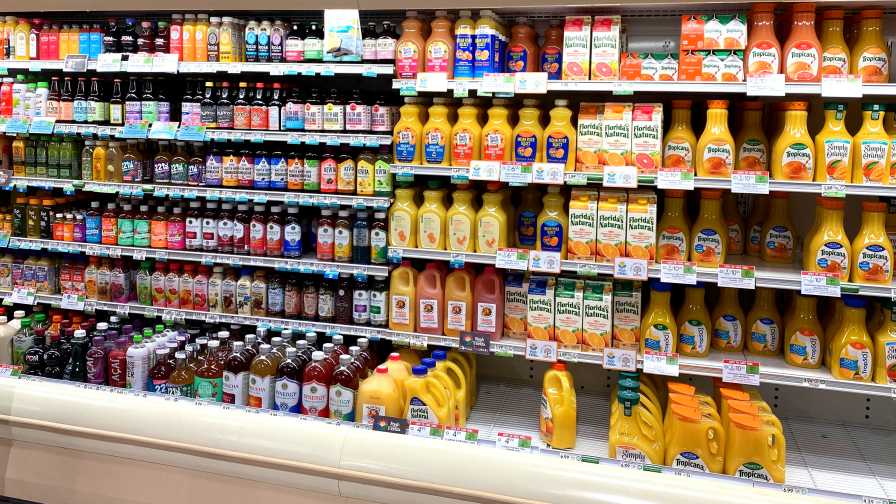 Product Discovery juice aisle at the grocery store