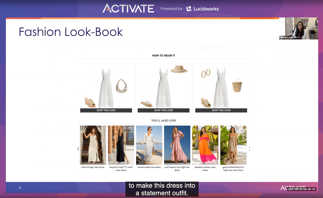 Example of windows for fashion look-book. 