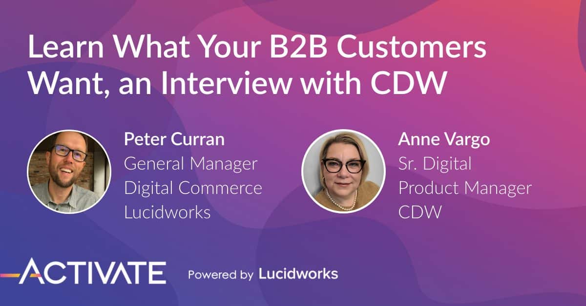 Learn What Your B2B Customers Want, an Interview with CDW | Lucidworks