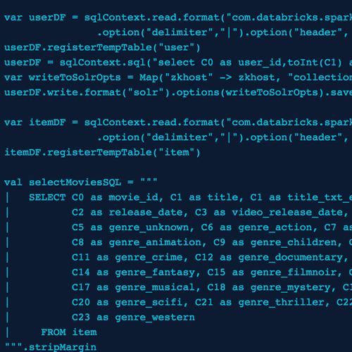 solr sparksql datasource