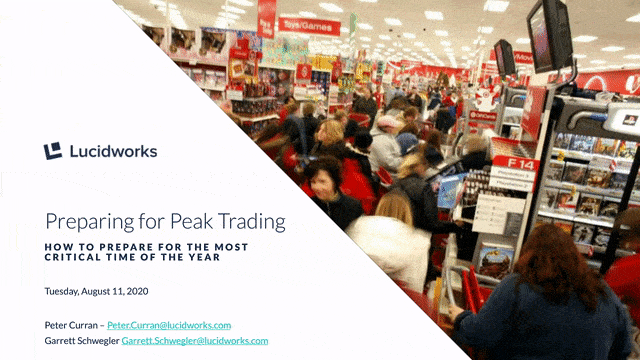 Preparing for peak