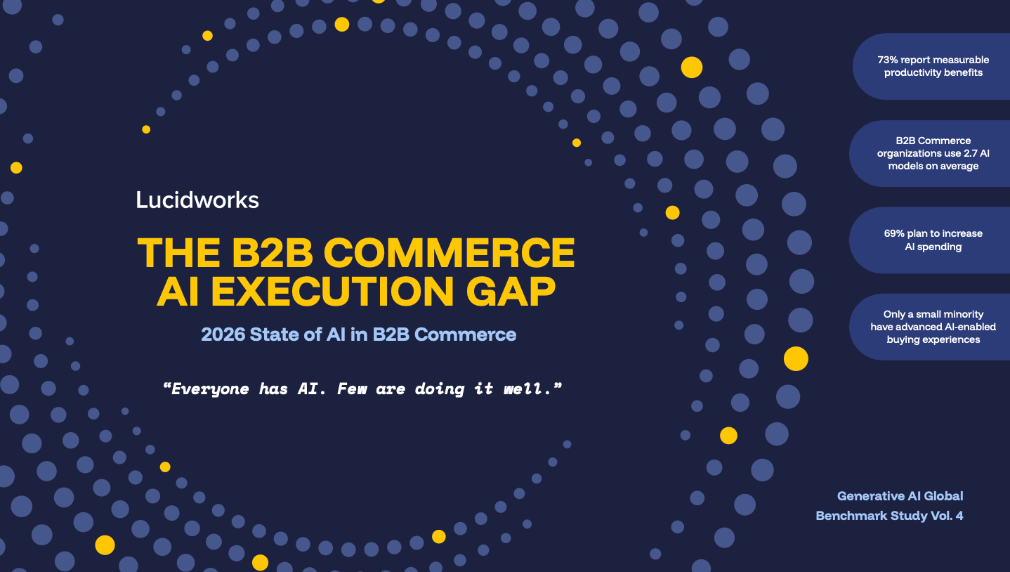 Jeder nutzt KI. Nur wenige setzen sie erfolgreich ein: Wir stellen den B2B-Commerce-KI-Benchmark 2026 vor